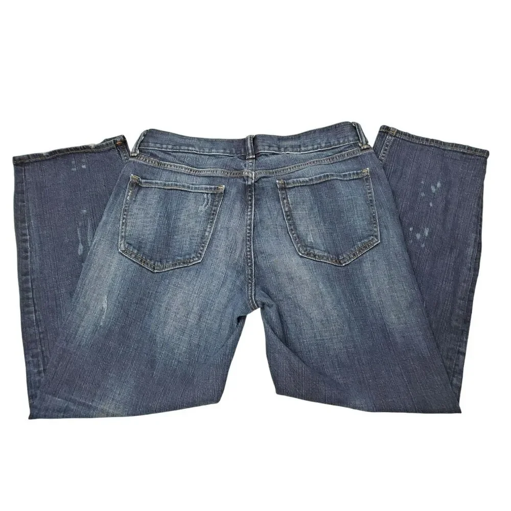 Banana Republic Womens 30 Boyfriend‎ Distressed Blue Jeans